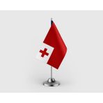 Punto Dizayn Tonga Devleti Tekli Saten Masa Bayrağı Seti