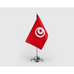 Punto Dizayn Tunus Devleti Tekli Saten Masa Bayrağı Seti