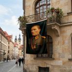 Punto Dizayn Üniformalı Gazi Mustafa Kemal Atatürk Poster Bayrak Premium Raşel Kumaş Ata9
