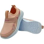 PUPGIY bağcıksız Cırtsız Ortapedik & Anatomik Sağlam Kaymaz Tabanlı Nefes Alan Çocuk Spor Ayakkabısı - Pudra - Pembe