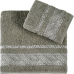 Pupilla Collection Ares %100 Pamuk 2'Li Banyo Havlu Seti (50*90+70*140) - Kahve - 50 x 90 cm