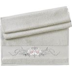Pupilla Collection Eva Penye Nakışlı 50*90 Tek El Havlusu (Kutulu) Tomurcuk Desen - Bej - 50 x 90 cm