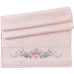 Pupilla Collection Eva Penye Nakışlı 50*90 Tek El Havlusu (Kutulu) Tomurcuk Desen -Pembe - 50 x 90 cm