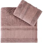 Pupilla Collection Güldeste Bambu 2'li Banyo Havlu Seti (50*90+70*140) - Mürdüm - 50 x 90 cm