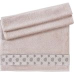 Pupilla Collection Lavanta %100 Pamuk 50*90 Tekli Yüz Havlusu Kalın Bordür - Pudra - 50 x 90 cm
