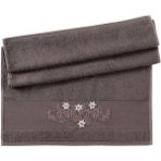 Pupilla Collection Luiza 50*90 Tekli Penye El Işi Nakışlı Yüz Havlusu (Kutulu) Yıldız Desen - Mürdüm - 50 x 90 cm