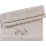 Pupilla Collection Luiza Penye El Işi Nakışlı 50*90 Tekli Yüz Havlusu(Kutulu) Yıldız Desen - Bej - 50 x 90 cm