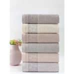 Pupilla Collection Maria %100 Pamuk 50*90 6'lı Yüz Havlusu - Asorti - 50 x 90 cm