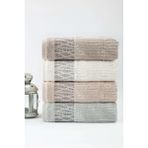 Pupilla Collection Meridyen 50*90 Penye 4'lü Yüz Havlusu - Asorti - 50 x 90 cm