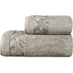 Pupilla Collection Milena Bambu 2'Li Banyo Havlu Seti (50*90+70*140) - KAHVE - 50 x 90 cm - Gri