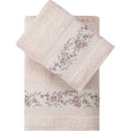 Pupilla Collection Rönesans Bambu 2'li Banyo Havlu Seti (50*90+70*140) - Açık Pembe - 50 x 90 cm