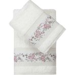 Pupilla Collection Rönesans Bambu 2'li Banyo Havlu Seti (50*90+70*140) - Krem - 50 x 90 cm