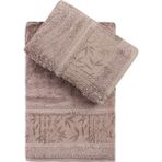 Pupilla Collection Single Bambu 2'li Banyo Havlu Seti (50*90+70*140) - Kahve - 50 x 90 cm