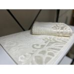 Pupilla Kadife Jakarlı El Havlusu - 50 x 90 cm - 50 x 90 cm - Beyaz