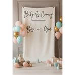 Puppetzzz Büyük Boy Baby Is Coming Cinsiyet Partisi Duvar Süsü - Boy or Girl Temalı Kişiye Özel Cinsiyet Beli