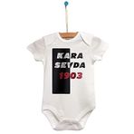 Puppetzzz Kara Sevta Baskılı Beşiktaş Bebek Body Zıbın (3 Ay)