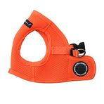 Puppia Neon Yumuşak Yelek Koşum Takımı Küçük ve Orta Boy Köpekler için Adım Açma Boğulma Yok, Çekmesiz Yürüyüş Eğitimi, Turuncu, Large
