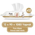 Pure Baby 12x90 1080 Yaprak Islak Mendil