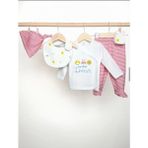 Pure Baby Natura 5'li Bebek Takımı, Zıbın,şapka, Eldiven, Hastane Çıkış Seti - 6 - 9 Ay - 002-Pembe