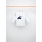 Pure Baby Natura 5'li Bebek Takımı, Zıbın,şapka, Eldiven, Hastane Çıkış Seti - 6 - 9 Ay - 00Mavi