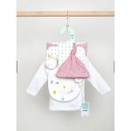 Pure Baby Natura 5'li Bebek Takımı, Zıbın,şapka, Eldiven, Hastane Çıkış Seti - 9 - 12 Ay - 002-Pembe