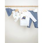Pure Baby Natura 5'li Bebek Takımı, Zıbın,şapka, Eldiven, Hastane Çıkış Seti - 9 - 12 Ay - 00Mavi