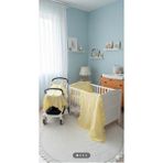 Pure Baby Natura 🌼 Püre Baby Natura Müslin Puset Örtüsü – Sarı Nakışlı 🌼 - 100 x 100 cm