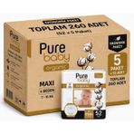 Pure Baby Organic No:4 Maxi 260 Adet Bebek Bezi
