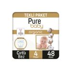 Pure Baby Organic No:4 Maxi 288 Adet Bebek Bezi