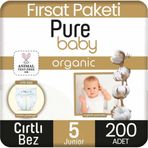 Pure Baby Organic No:5 Junior 200 Adet Bebek Bezi