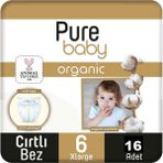 Pure Baby Organic No:6 XLarge 16 Adet Bebek Bezi