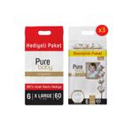 Pure Baby Organic No:6 XLarge 180 Adet Bebek Bezi