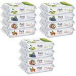 Pure Baby Wipes 12x50 Yaprak Meyveli Islak Mendil