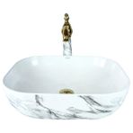 Pure Concept TR-120 Calacatta Tezgah Üstü Çanak Lavabo