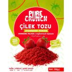 Pure Crunch Dondurularak Kurutulmuş Çilek Tozu| Freeze Dried Kurutulmuş Çilek Tozu | Şeker Ilavesiz -30G - 30 gr