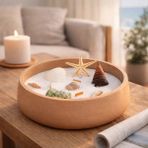 Pure Design Büyük Tabak Soya Wax Mum - Kahverengi - 22 Adet