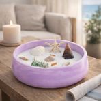 Pure Design Büyük Tabak Soya Wax Mum - Lila - 21 Adet