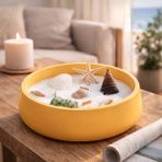 Pure Design Büyük Tabak Soya Wax Mum - Sarı - 18 Adet