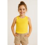 Pure Dots Kız Çocuk Fitilli Yazlık Sarı Body Bluz - 4 - 5 Yaş