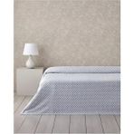 Pure Leaves Ecosoft Çift Kişilik Pike 200X220 cm Mavi - Ekru