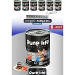 Pure Life Plus 6'lı Somonlu Yetişkin Konserve Chunk Parça Etli Yaş Mama 400 gr - 20000