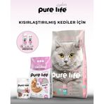 Pure Life Plus Kısırlaştırılmış Kediler İçin Set 12 Kg Mama 10LT Kum + Ödül Macun Hediyeli PURECAT-A01