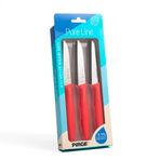 Pure Line Meyve Bıçağı Seti 9 cm (6'lı) - Soyma, Doğrama, Dilimleme, Sebze, Meyve Bıçağı (Kırmızı)