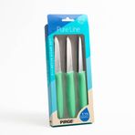 Pure Line Meyve Bıçağı Seti 9 cm (6'lı) - Soyma, Doğrama, Dilimleme, Sebze, Meyve Bıçağı (Yeşil)