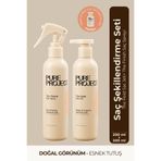 Pure Project Saç Şekillendirme Seti | Esnek Tutuşlu Saç Jölesi 200 ml + Ultra Güçlü Saç Spreyi 200 ml