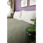 Pure Serisi Çift Kişilik Müslin Yatak Örtüsü (220×240) %100 Pamuk, 4 Kat, Doğal Nefes Alabilen Kumaş - Haki - 220 x 240 cm