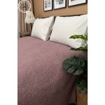 Pure Serisi Çift Kişilik Müslin Yatak Örtüsü (220×240) %100 Pamuk, 4 Kat, Doğal Nefes Alabilen Kumaş - Mürdüm - 220 x 240 cm