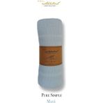 Pure Simple Çift Kişilik Mavi Pike, Yumuşak ve Şık Uyku Seti - Ahşap - Ceviz - Seçenek 1
