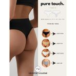 Pure Touch Lingerie Kadın Yüksek Bel Tanga Külot 7'li Paket /siyah-Ten-Beyaz-Gri - Siyah - Ten - Beyaz - Gri - XL