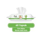 Pure Wipes 60x12 Adet 720 Yaprak Organik Bambu Islak Havlu